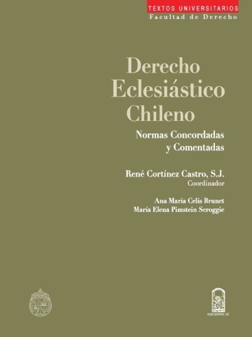Title details for Derecho Eclesiástico Chileno by René Cortínez C. - Available